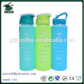 BPA free wholesale borolisicate OEM glass water bottle with silicone sleeve